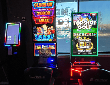 Skyriser skill games and golf simulators